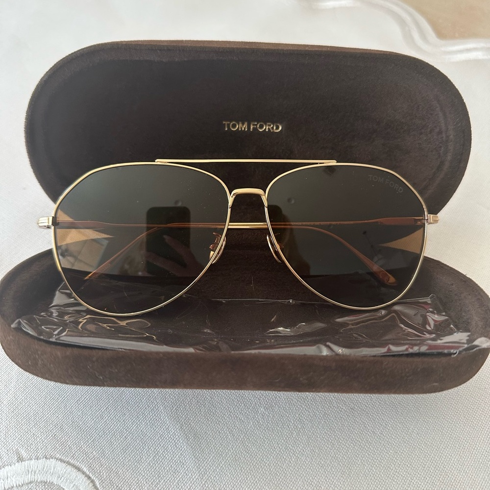 Tom Ford Black and Gold Sunglasses
